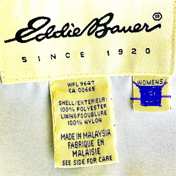 Eddie Bauer Vintage Trench Coat Light Blue Belted Lightweight Water-Resistant - Picture 12 of 16